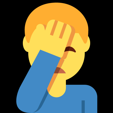 Emoji app: man facepalming